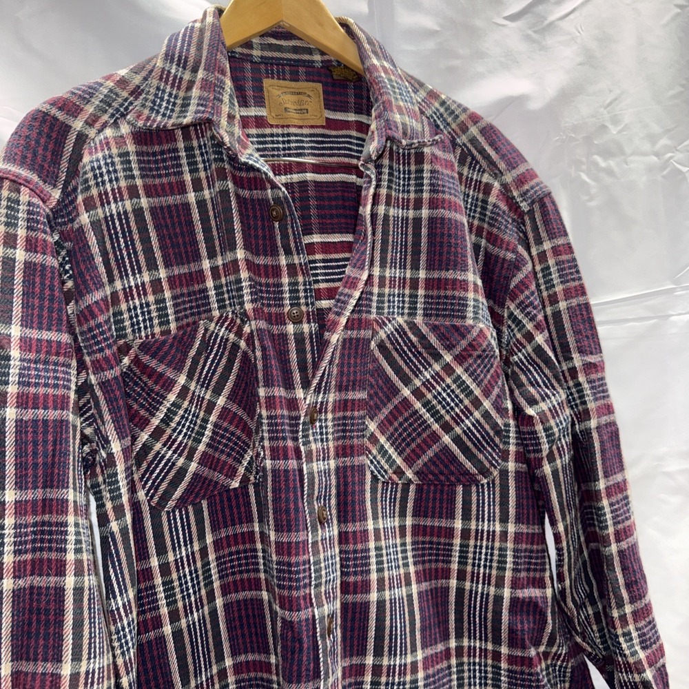st john mens size large flannel double pocket vintage